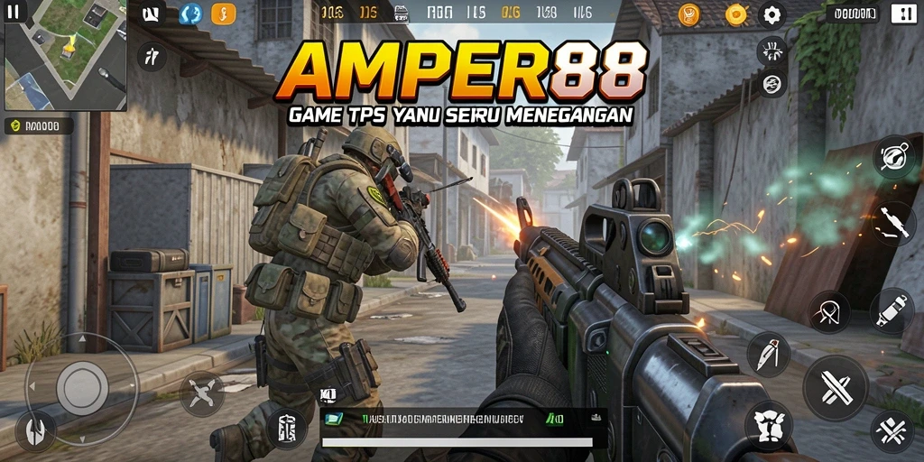 Tangkapan layar menunjukkan aksi seru dalam gameplay AMPER88.