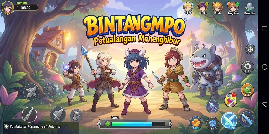Screenshot gameplay BINTANGMPO dengan karakter anime yang memukau.
