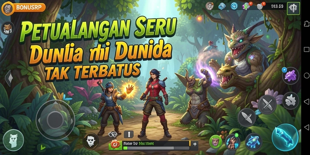 Tampilan gameplay BONUSRP yang mengasyikkan dan penuh petualangan.