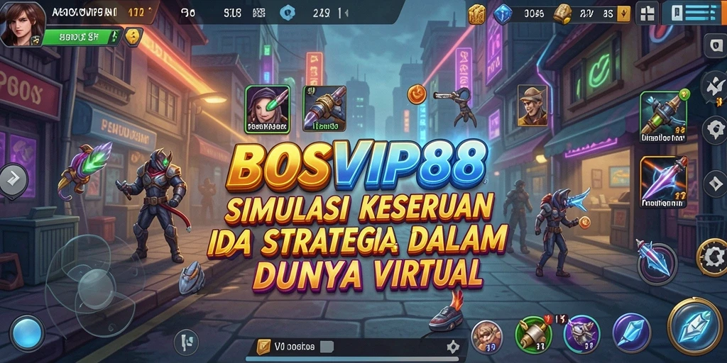 Tampilan gameplay <strong>BOSVIP88</strong> yang interaktif dan seru.