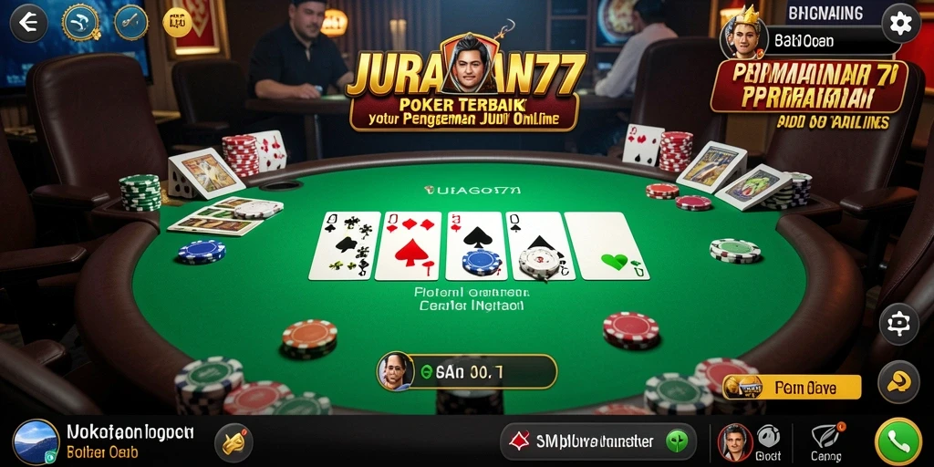 Screenshot gameplay JURAGAN77 dengan fitur poker yang menarik.