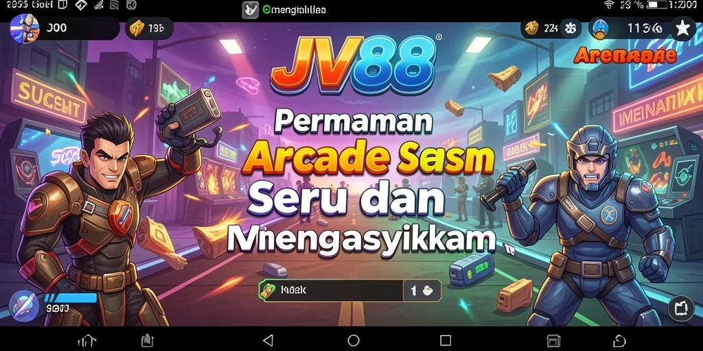 Screenshot gameplay JV88 menunjukkan aksi seru dan level menantang.