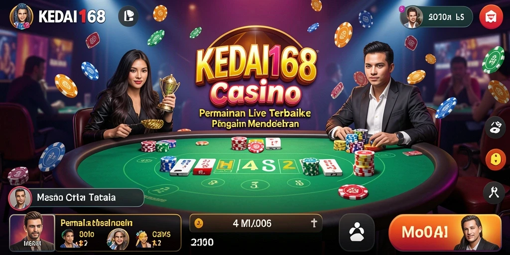 Tampilan gameplay menarik dari KEDAI168 dalam sesi Live Casino.