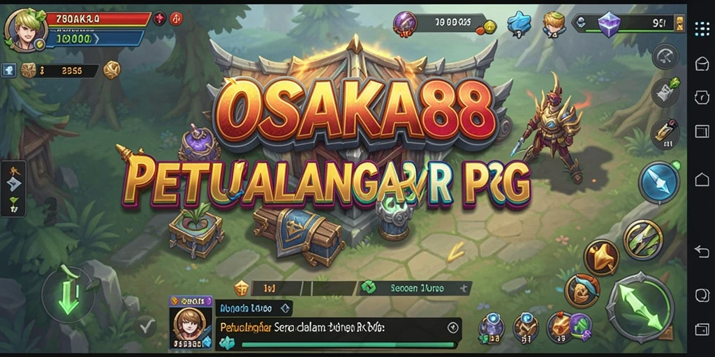 Gameplay seru OSAKA88 dengan pertempuran RPG yang mendebarkan.
