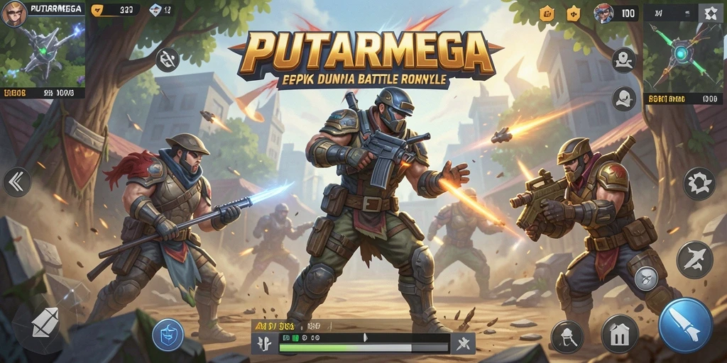 Tampilan seru pertarungan intens dalam PUTARMEGA.