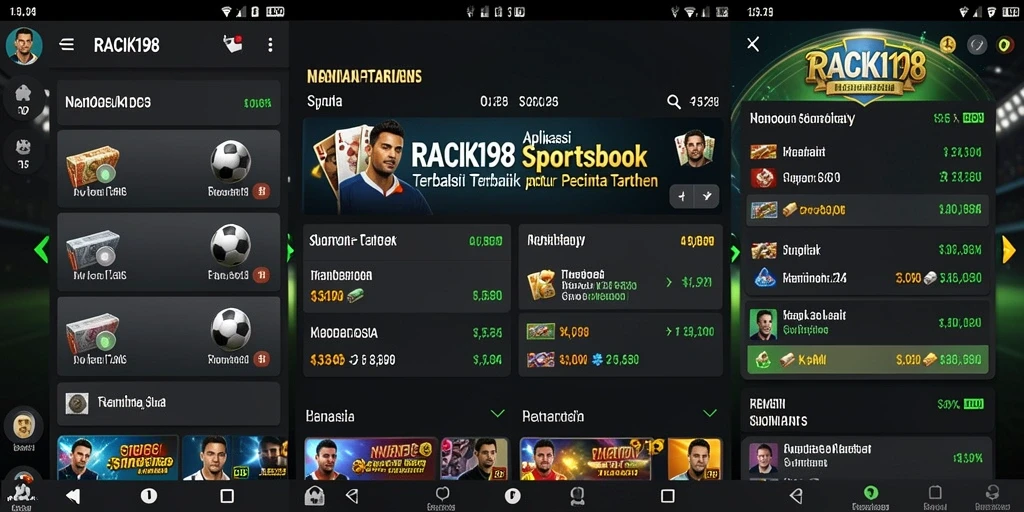 Tampilan menarik dan antarmuka yang user-friendly dari RACIK198.