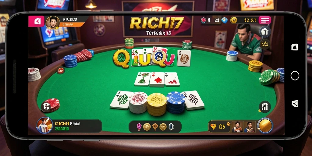 Tampilan seru gameplay QiuQiu di RICH7.