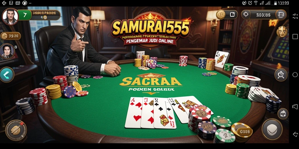Screenshot gameplay poker yang seru dan interaktif di SAMURAI555.