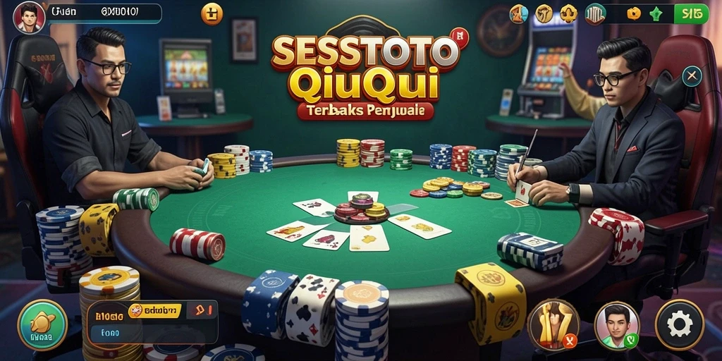 Screenshot SESETOTO menunjukkan aksi seru dengan kartu QiuQiu.