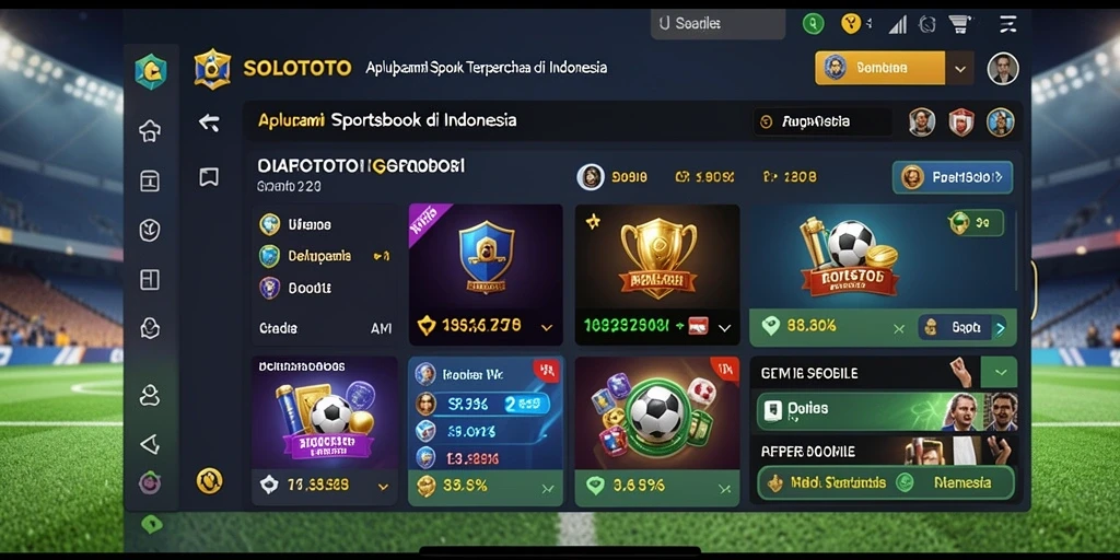 Tampilan gameplay SOLOTOTO dengan fitur taruhan olahraga yang menarik.