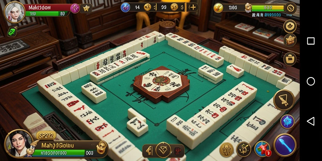 Tampilan gameplay menarik dari SP212 yang menantang pemain Mahjong.