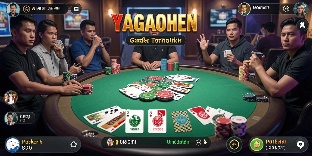 Tampilan gameplay Poker yang mengasyikkan di YAGAOHEN.