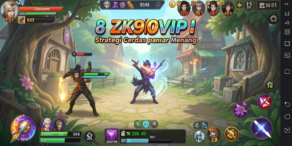 Tampilan gameplay seru strategi ZK9VIP di layar smartphone.